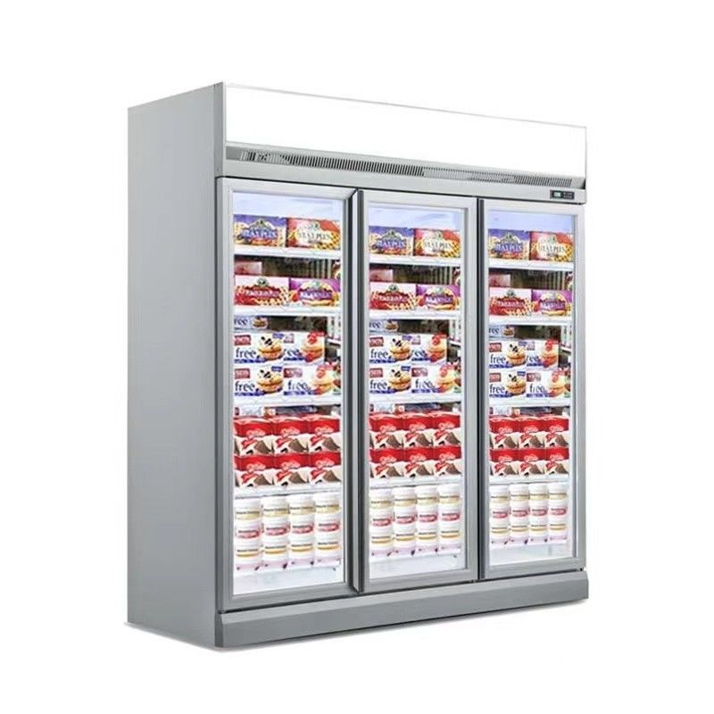 Exhibidor de puerta de vidrio comercial, vitrina para bebidas, refrigerador comercial, congeladores de exhibición