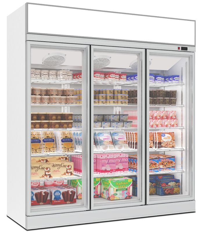 Exhibidor de puerta de vidrio comercial, vitrina para bebidas, refrigerador comercial, congeladores de exhibición