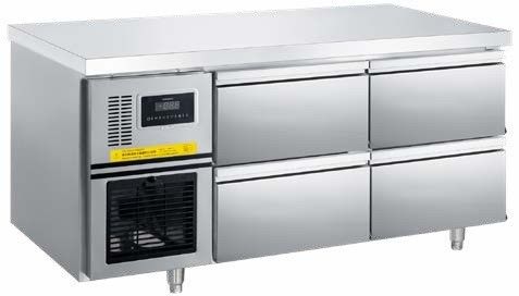 Congelador de cajones 201/304, mesa de trabajo, encimera, refrigerador, gabinete comercial de acero inoxidable, enfriador