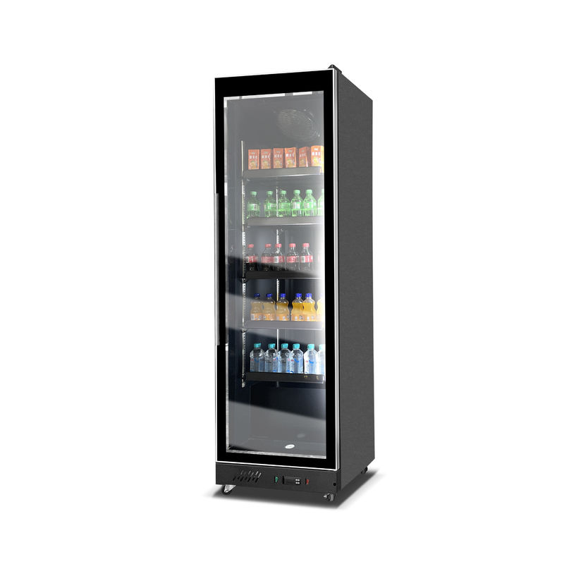 560L Comercial Single Luxury Glass Door Beverage Display Cabinet Unidad de refrigeración del supermercado Unidad de refrigeración del refrigerador del refrigerador de aire