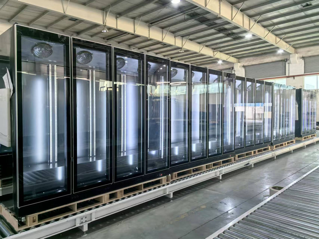 560L Comercial Single Luxury Glass Door Beverage Display Cabinet Unidad de refrigeración del supermercado Unidad de refrigeración del refrigerador del refrigerador de aire